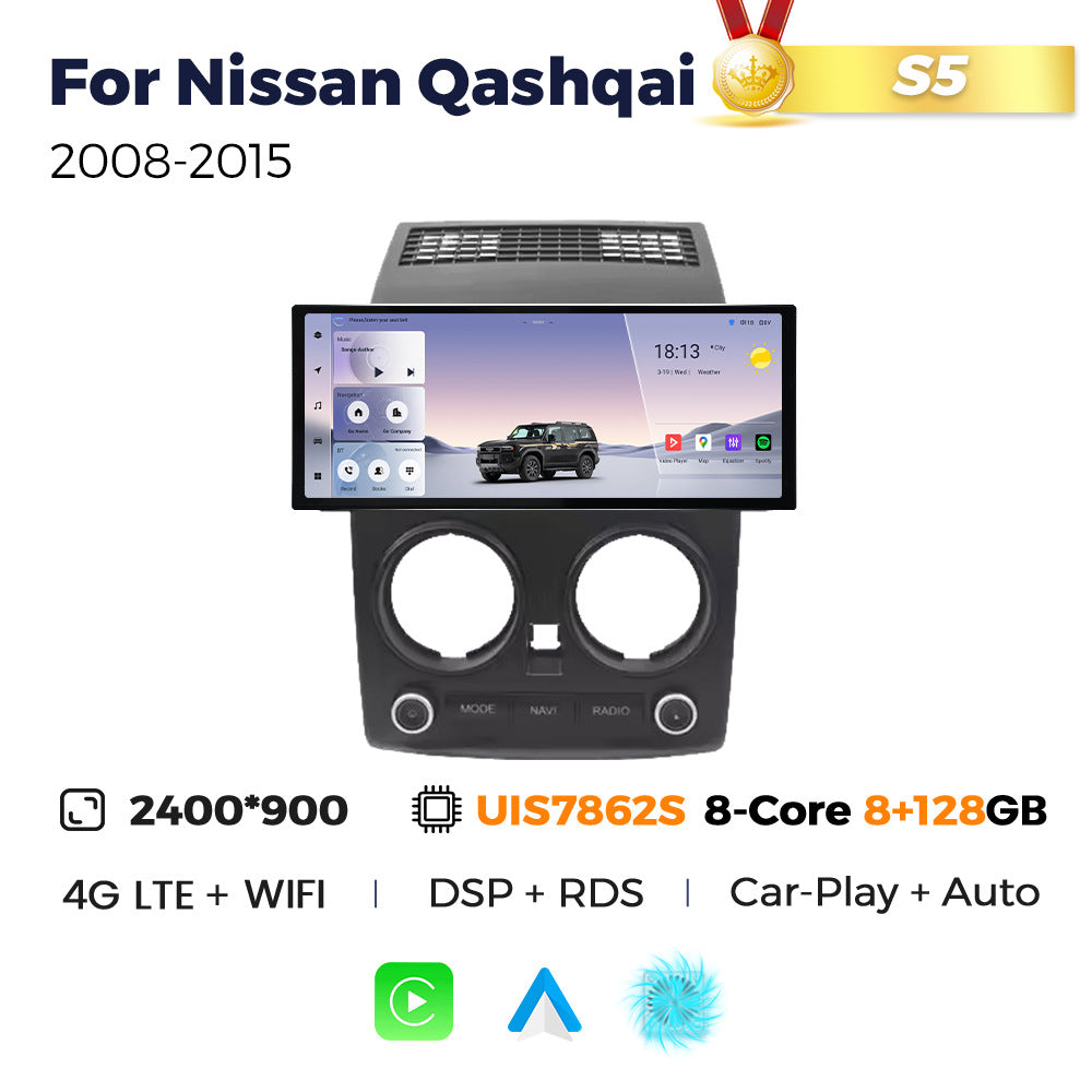 Suitable for nissan qashqai 2008-2015 nissan qashqai 12.3inch narrow edge android vertical screen navigation