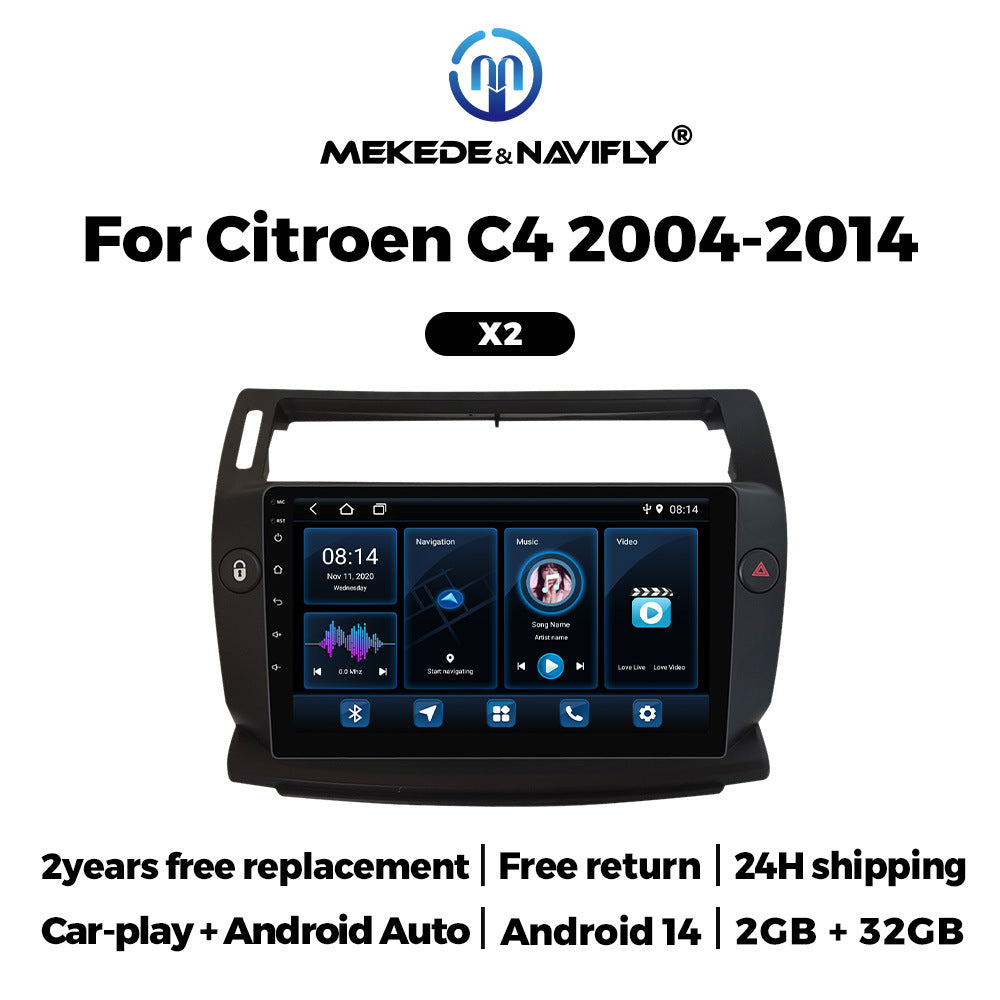 For Citroen C4 04-14 Android Car GPS Navigation MP5 Bluetooth Car Player Carplay
