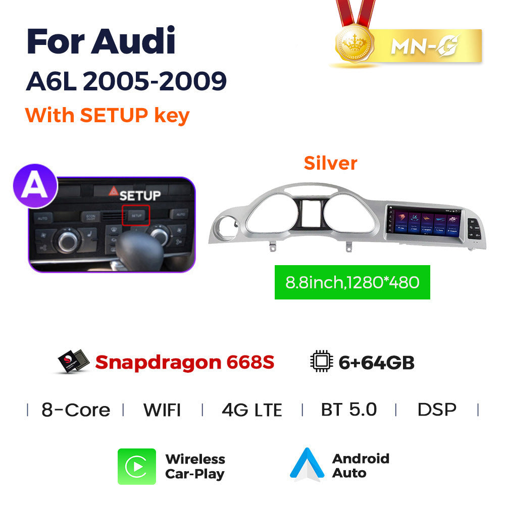 Suitable for for audi a6l 2005- 2011audi a6l qualcomm large screen restoration android navigator