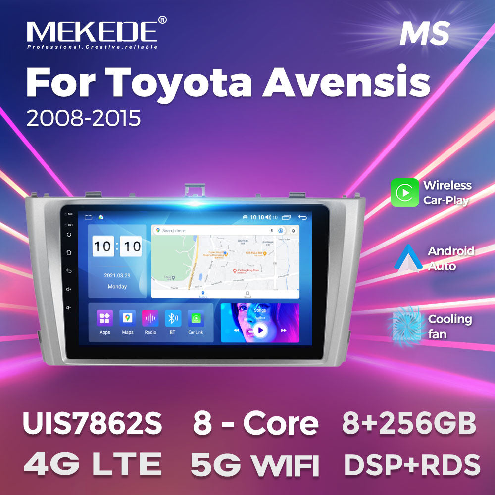 Applicable to Toyota Avensis 2008-2015 Android large screen central control navigation 8 + 256G