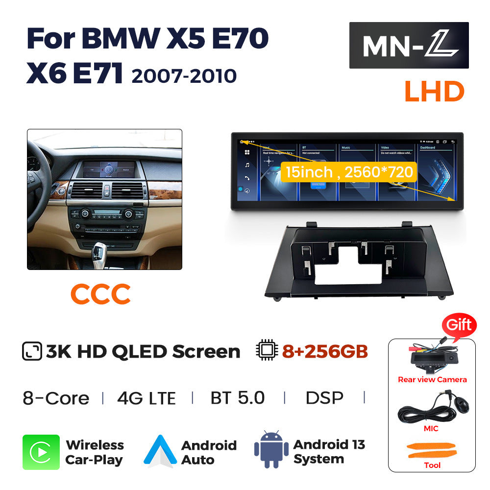 Suitable for bmw x5 e70 x6 e71 cic ccc 15inch large screen android navigator original car screen upgrade