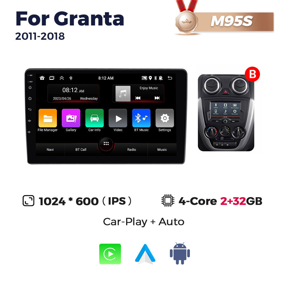 Suitable for single-spindle lada granta car android central control navigation system smart multimedia