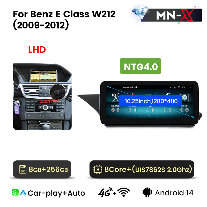 Applicable to Mercedes-Benz E-Class W212 2009-2015 Android large screen central control navigation car radio Carplay