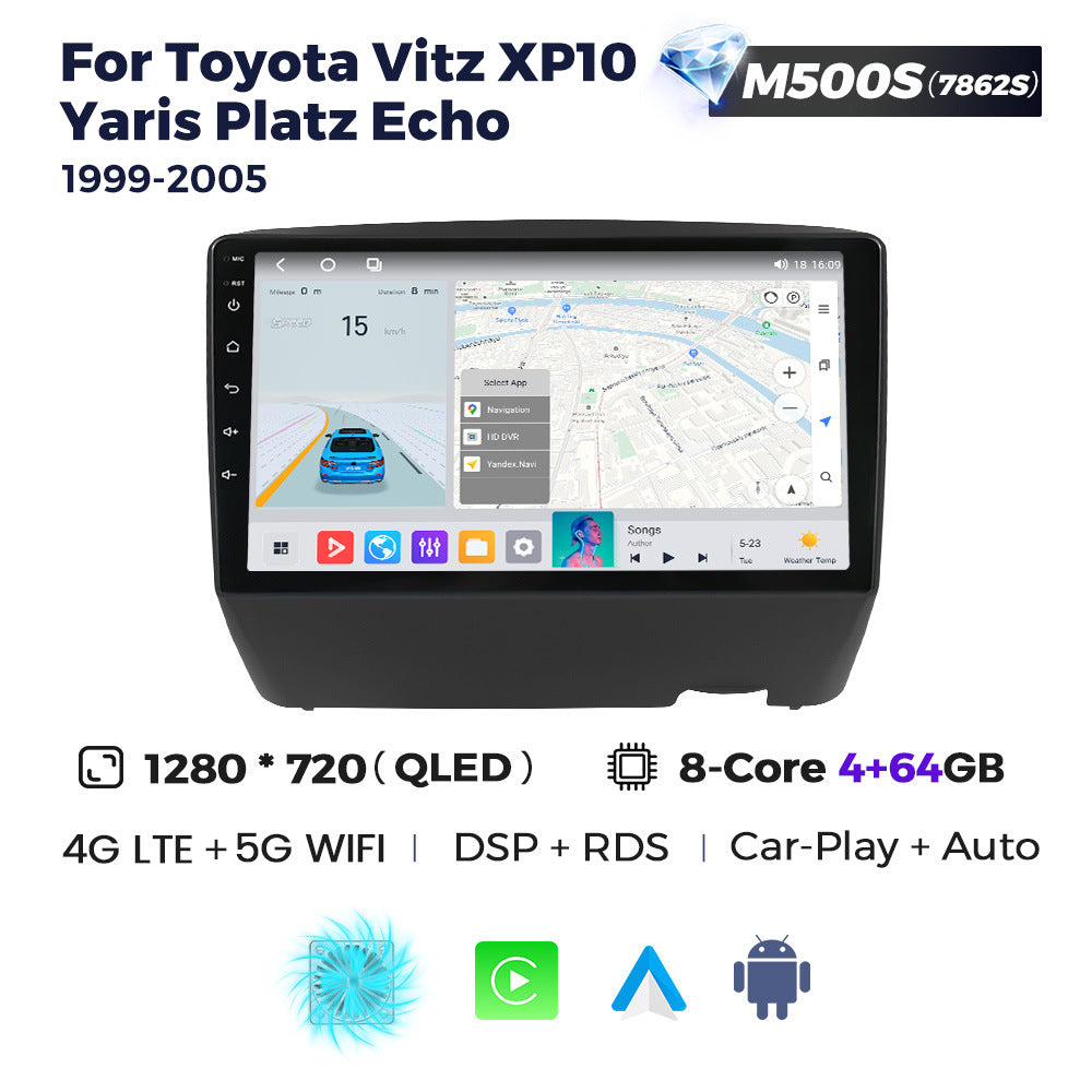 Suitable for Toyota Vitz XP10 Yaris 99-05 Android large screen central control navigation radio Carplay