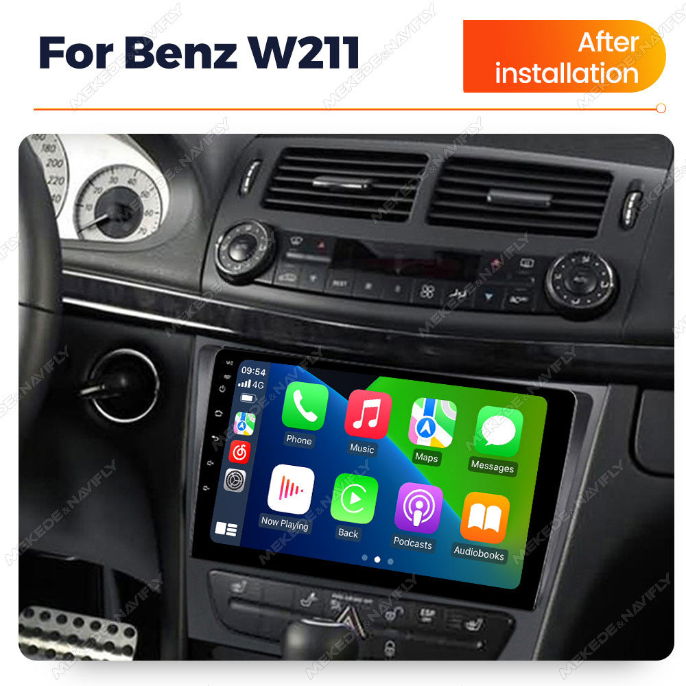 Compatible with Mercedes-Benz W211, E-Class, E200 Android in-car GPS navigation, MP5 in-car Bluetooth player, CarPlay