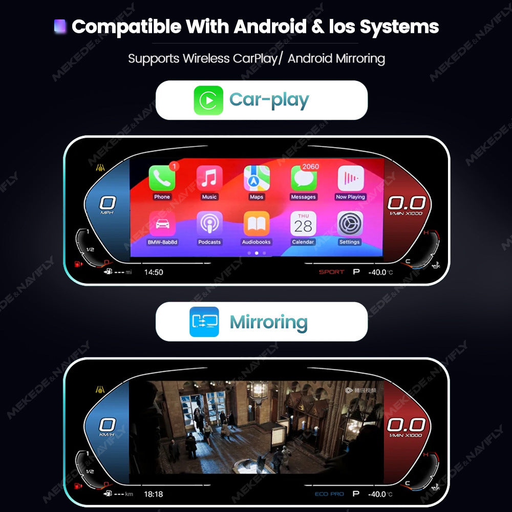 Compatible with BMW 1 Series/2 Series X1/X2 F20/F22/F48/F49 full LCD instrument panel wireless CarPlay