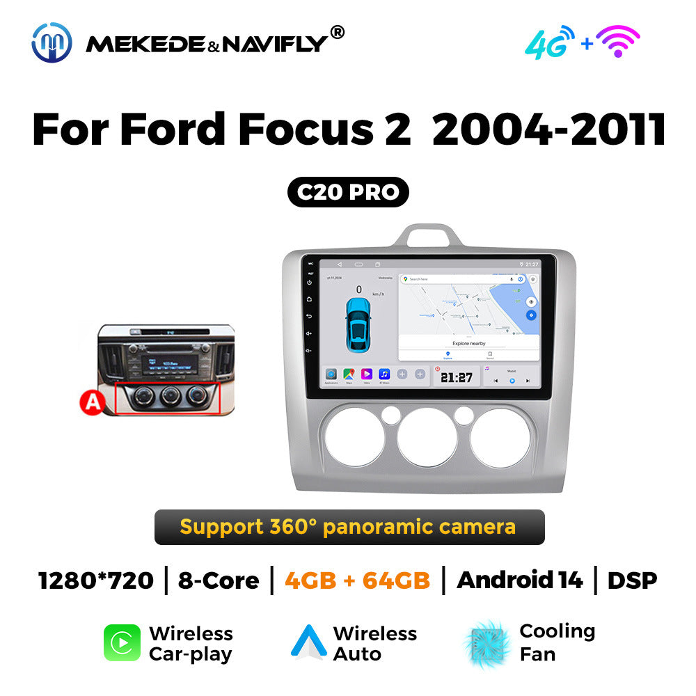 Suitable for Ford Old Focus 04-11 Android large screen central control car navigation radio screen Carplay