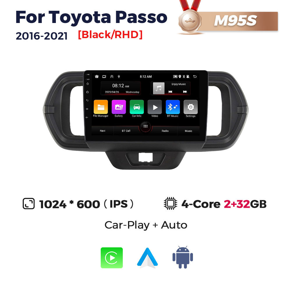 Suitable for toyota passo 2016- 2021 rhd toyota passo car large screen android navigator