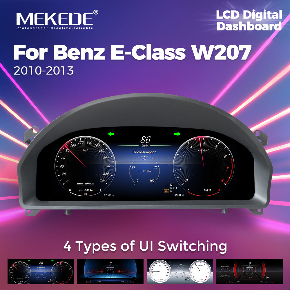 Suitable for upgrading Mercedes-Benz E-Class W207 2010-2013 with a full LCD instrument panel of 12.3 inches