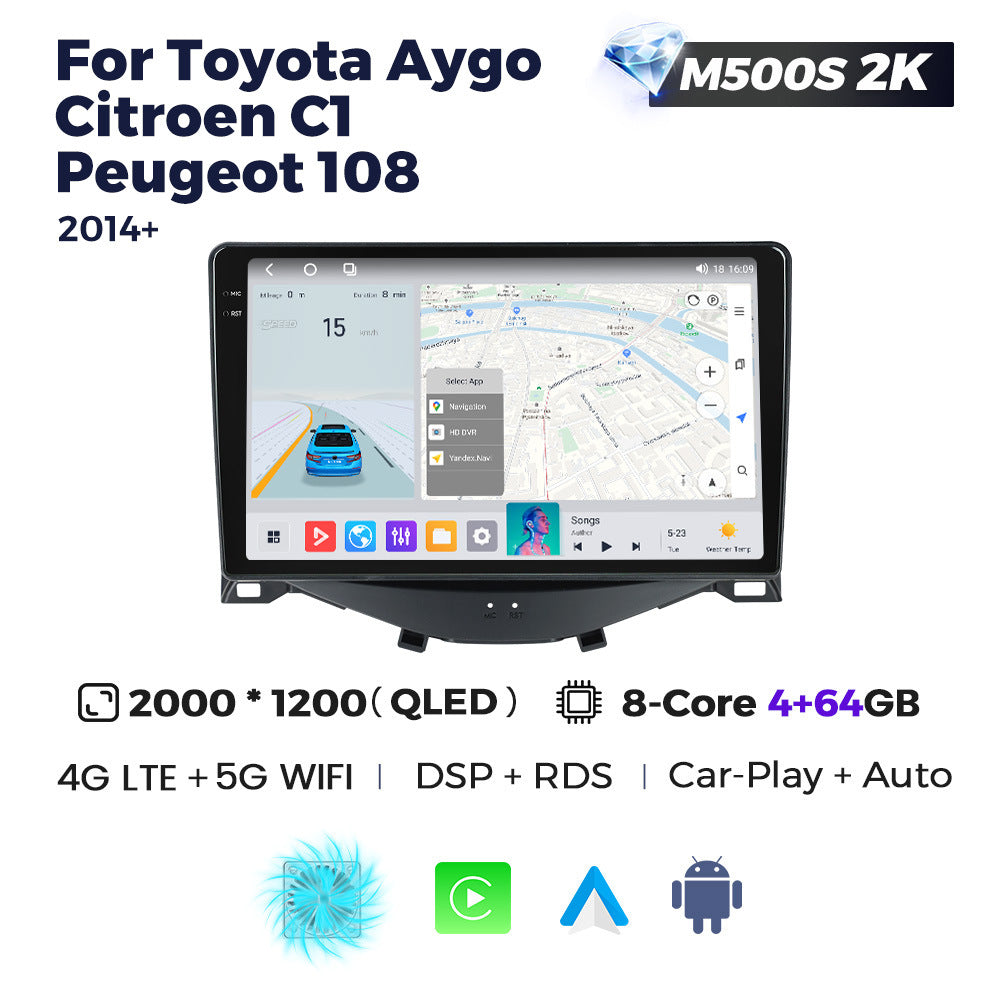 Suitable for toyota aygo peugeot 108 citroen c1 2014+ android car navigation