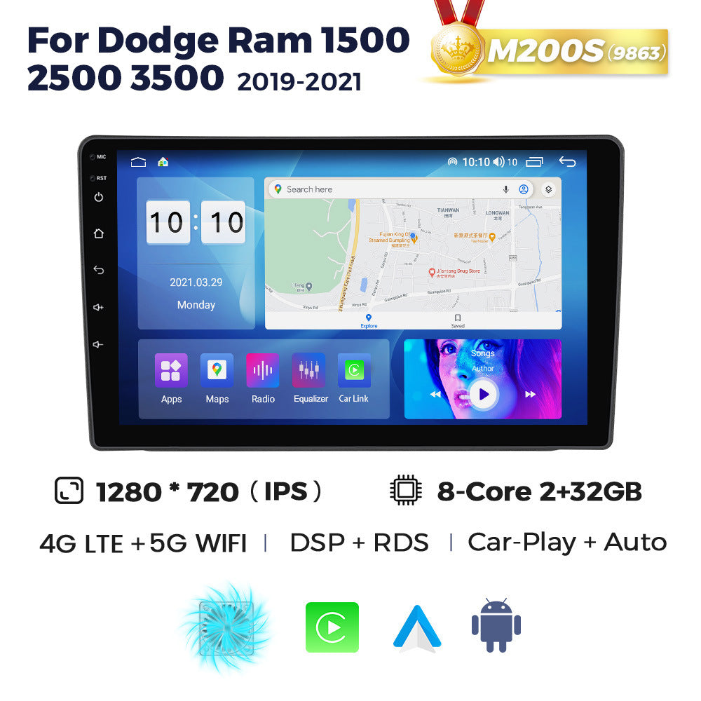 Suitable for dodge ram 1500 2500 3500 2019-2021 manual ac ram android navigation