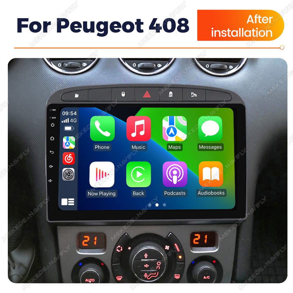 Suitable for peugeot 408 2010-2013 logo 408 android car navigation wireless carplay