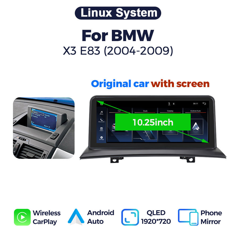 Suitable for bmw x3 e83 2004-2009 bmw x3e83 linuxrestoration large screen carplay