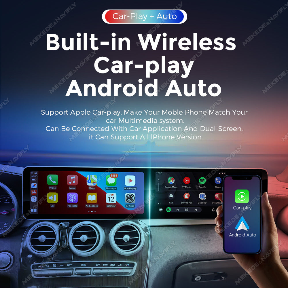 Applicable to Mercedes-Benz W205 GLC/C-class Android screen 24.6-inch central control car navigation Bluetooth Carplay