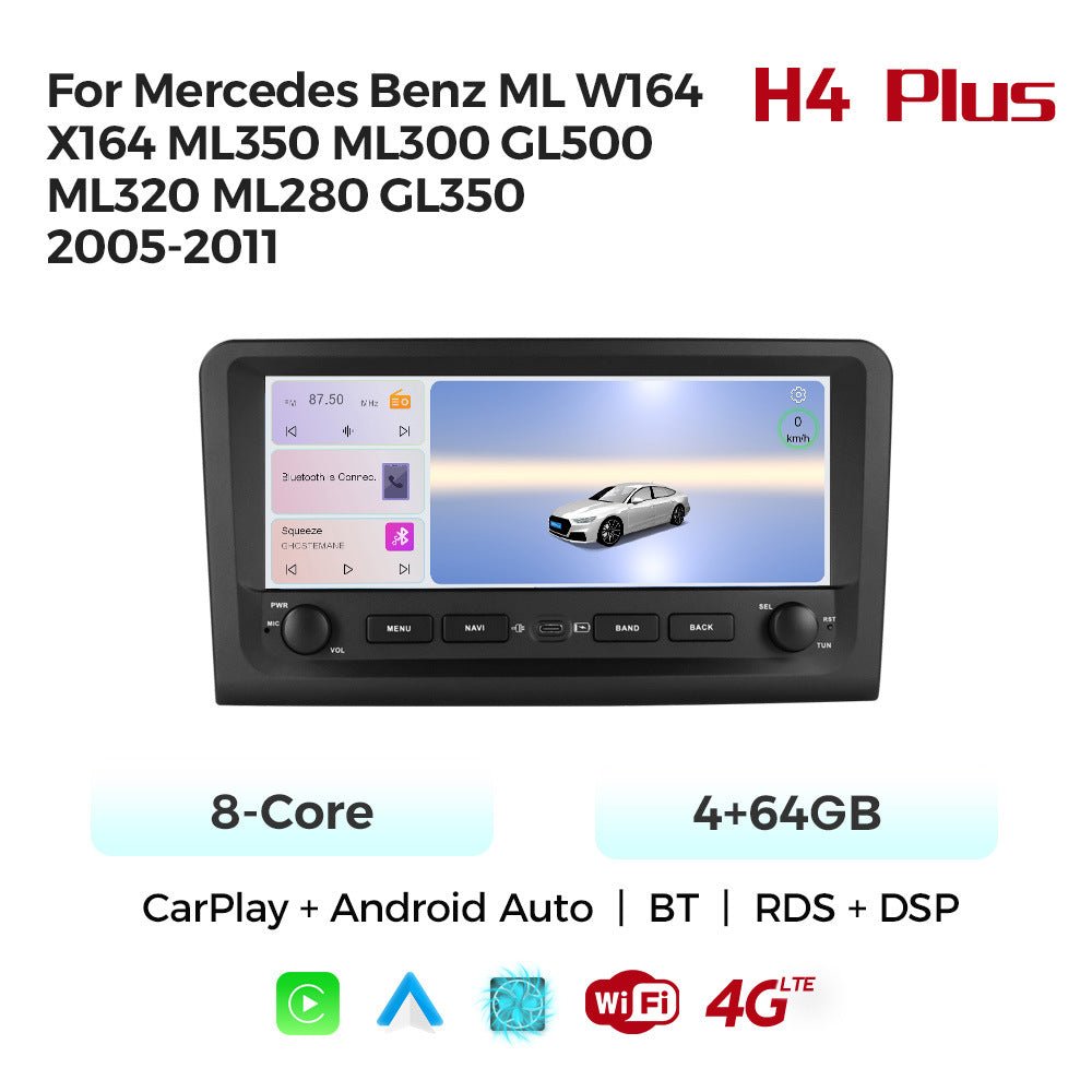 Compatible with Mercedes-Benz ML W164 GL X164 Android Large Screen Central Control Navigation Bluetooth Radio 10.25-inch