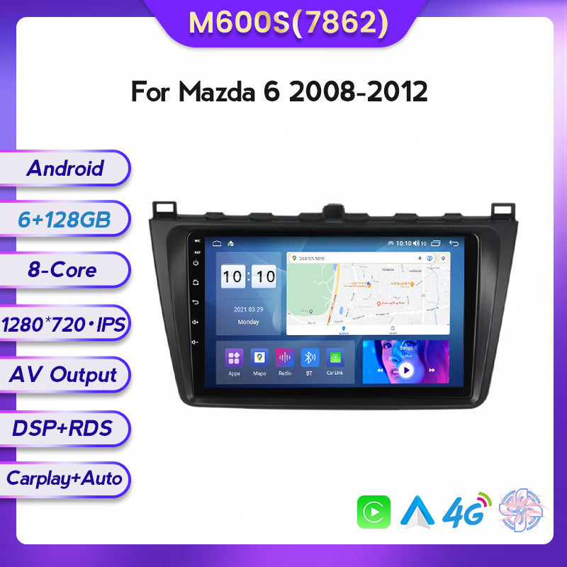 Suitable for 08-12 mazda 6 ruiyi mazda6 android car central control navigator wireless carplay