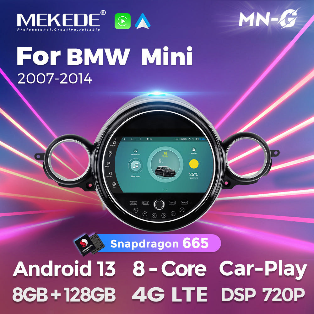 Applicable to BMW MINI 2007-2014 Android large screen central control car navigation Bluetooth Carplay