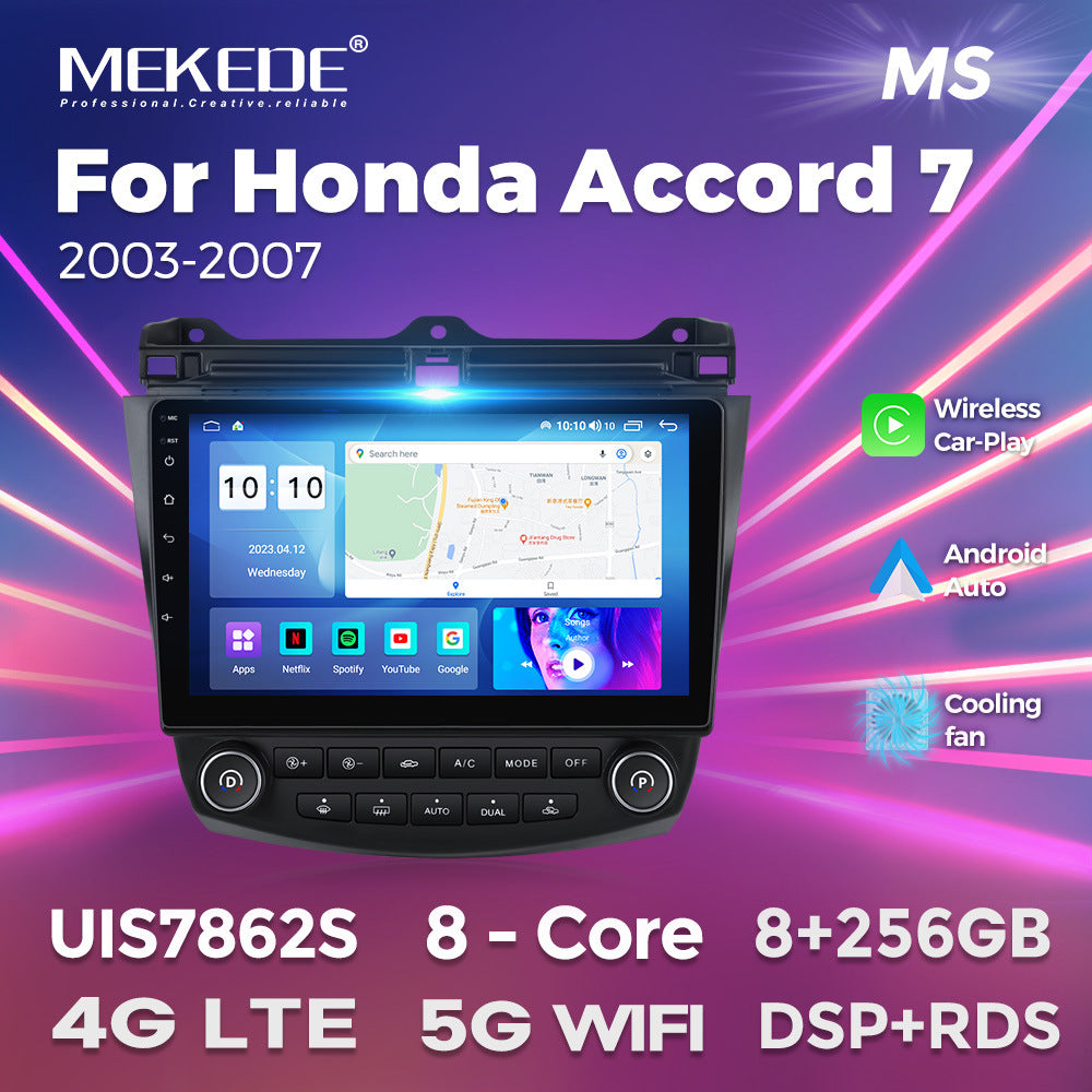 Suitable for 03-07 honda seventh generation accord accord7 android large screen car navigation wireless carplay