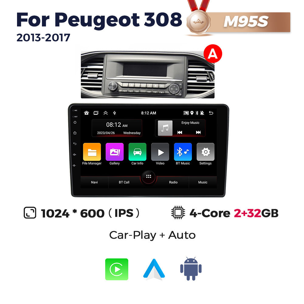Compatible with Peugeot 308 2013-2017 Android Large-Screen Central Control Navigation Radio 8+256G