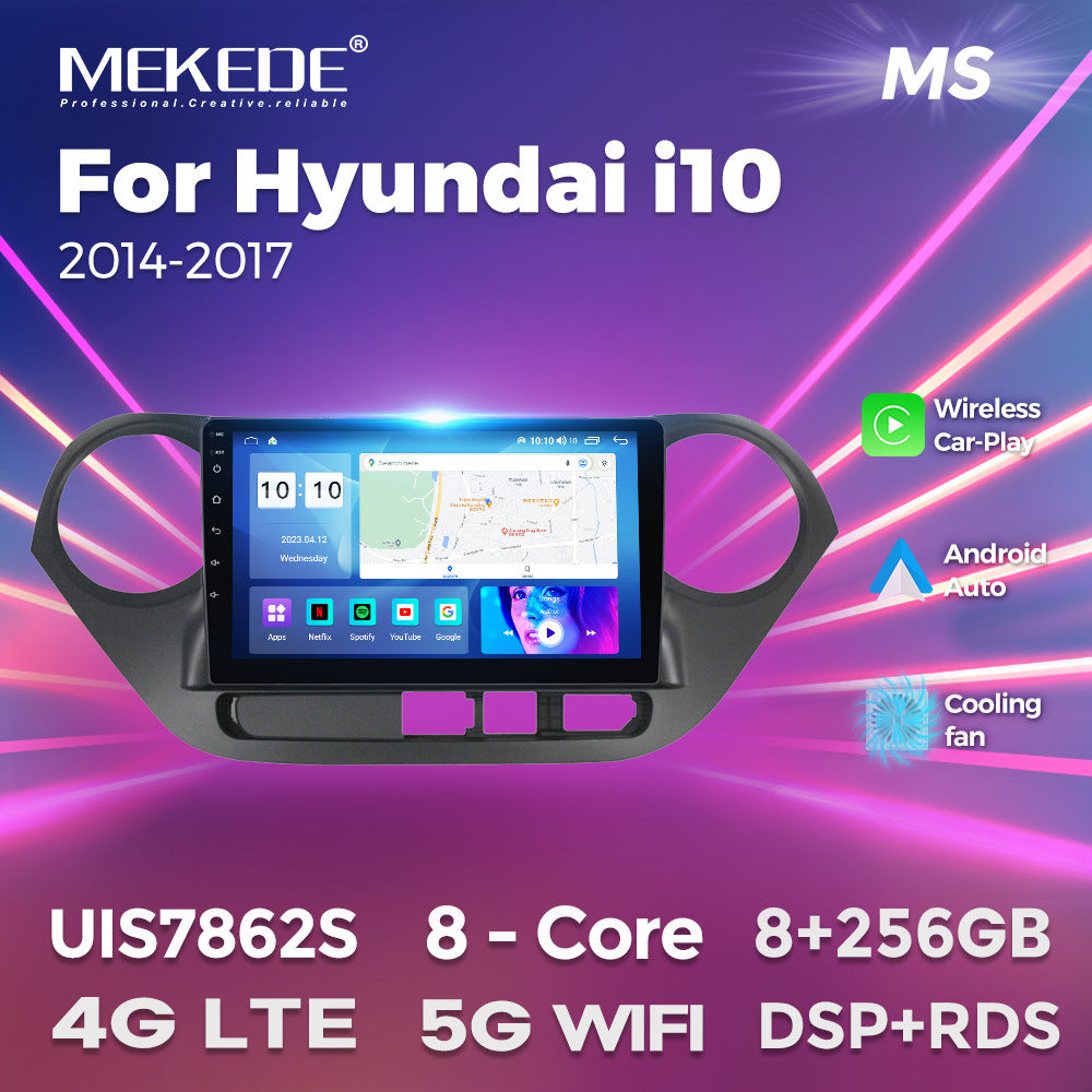 Compatible with Hyundai I10 2014-2017 Android Large Screen Central Control Navigation Radio 8+256G