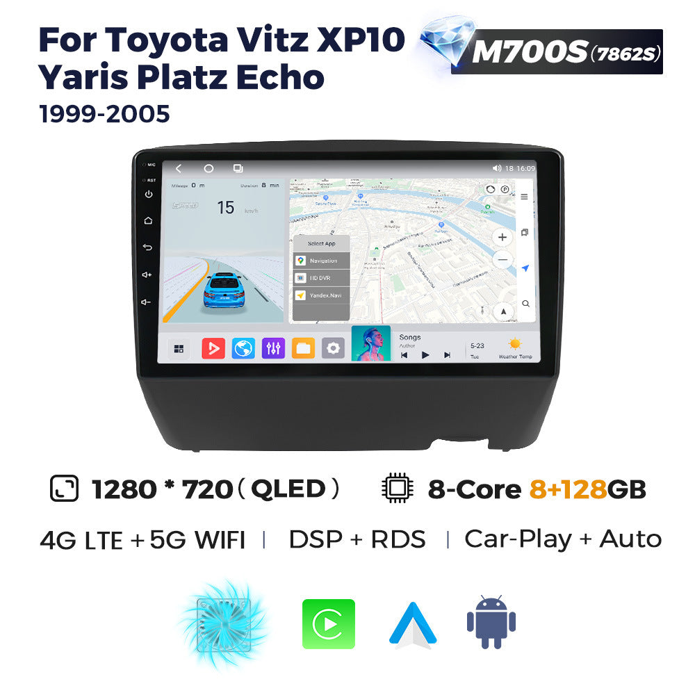 Suitable for Toyota Vitz XP10 Yaris 99-05 Android large screen central control navigation radio Carplay