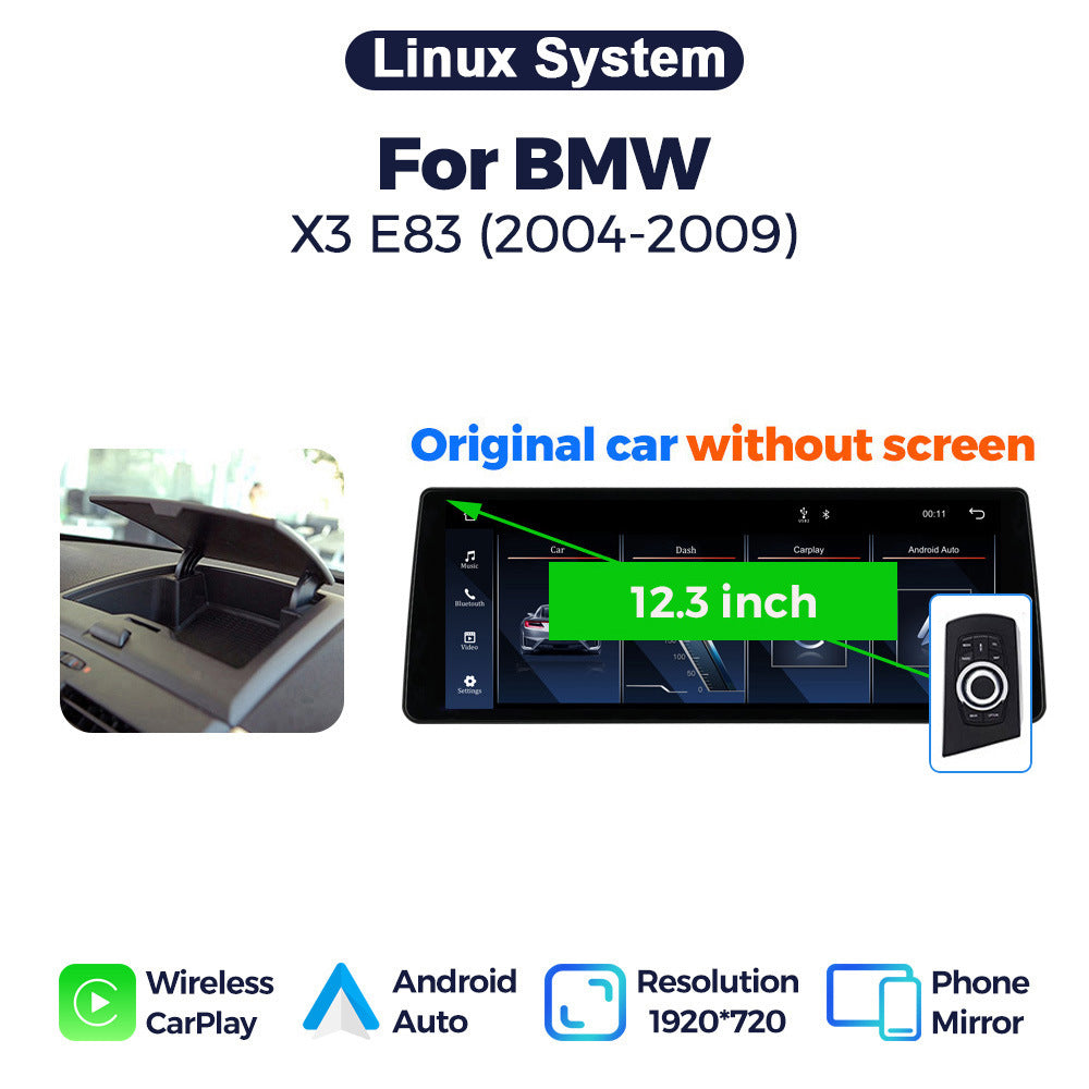 Suitable for bmw x3 e83 2004-2009 bmw x3e83 linuxrestoration large screen carplay