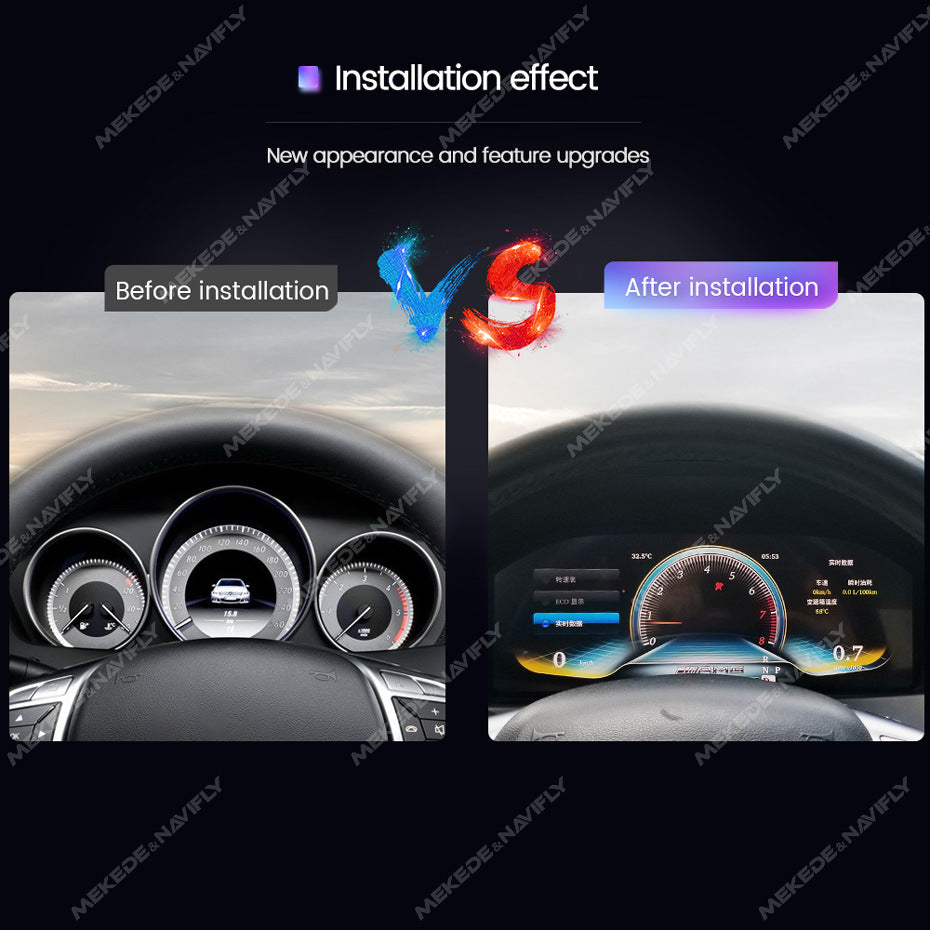 Suitable for benz c-ntg4.5 2011-2014 mercedes-benz c-class upgrade restoration lcd instrument display