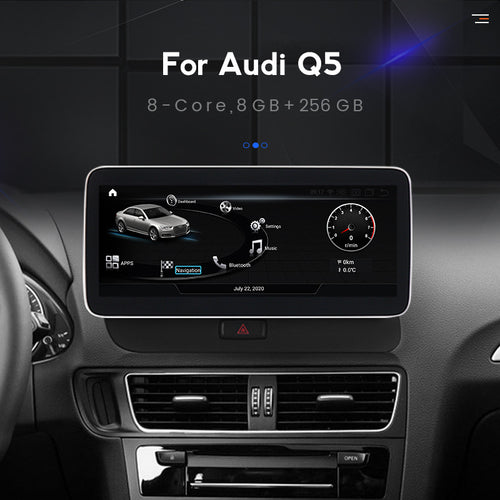 Android 11 head unit with qualcomm chip, vertical screen, carplay, for audi q5/q5l - custom upgrade for center console navigation