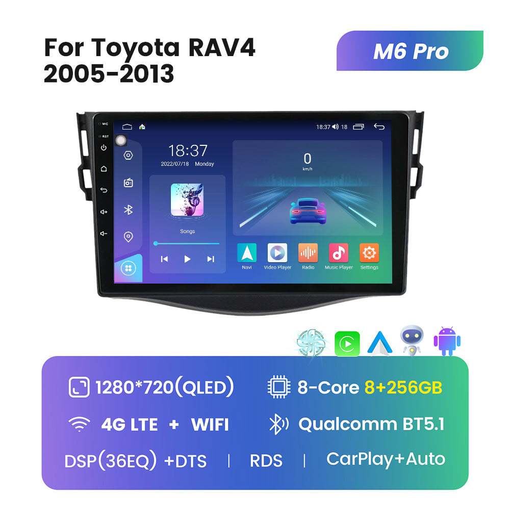 Suitable for Toyota RAV4 05-13 to Android large screen central control car navigation M6pro 8 + 256G