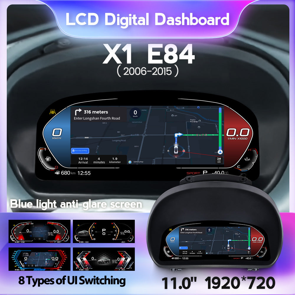 Applicable to BMW X1 E84 2006-2015 Upgraded Full LCD Dashboard Wireless Carplay