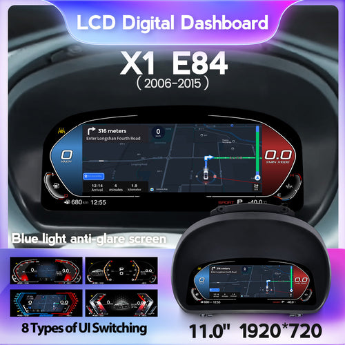 Applicable to BMW X1 E84 2006-2015 Upgraded Full LCD Dashboard Wireless Carplay