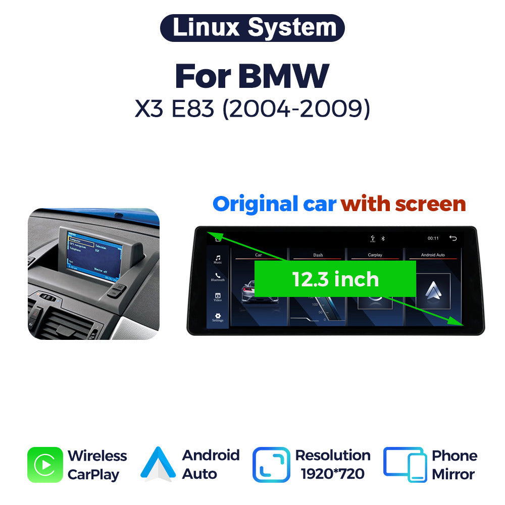 Suitable for bmw x3 e83 2004-2009 bmw x3e83 linuxrestoration large screen carplay