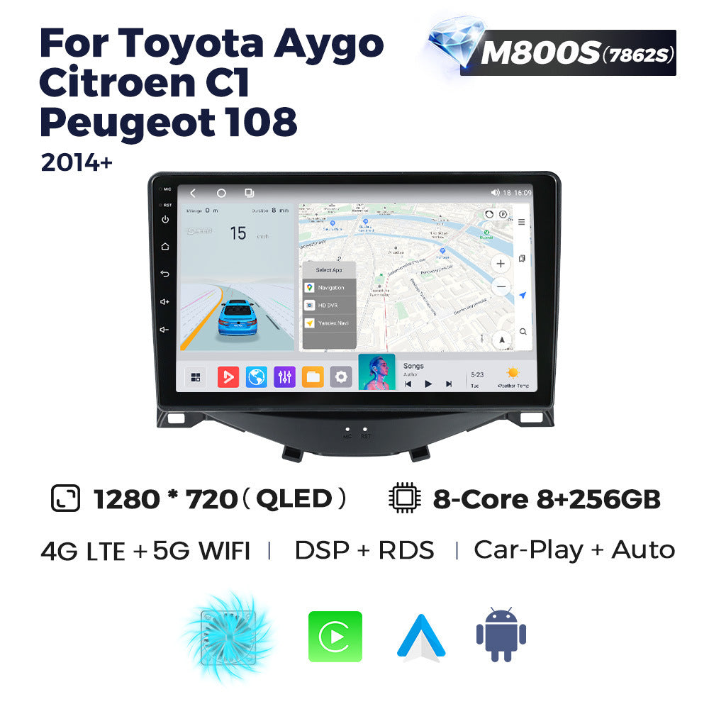 Suitable for toyota aygo peugeot 108 citroen c1 2014+ android car navigation