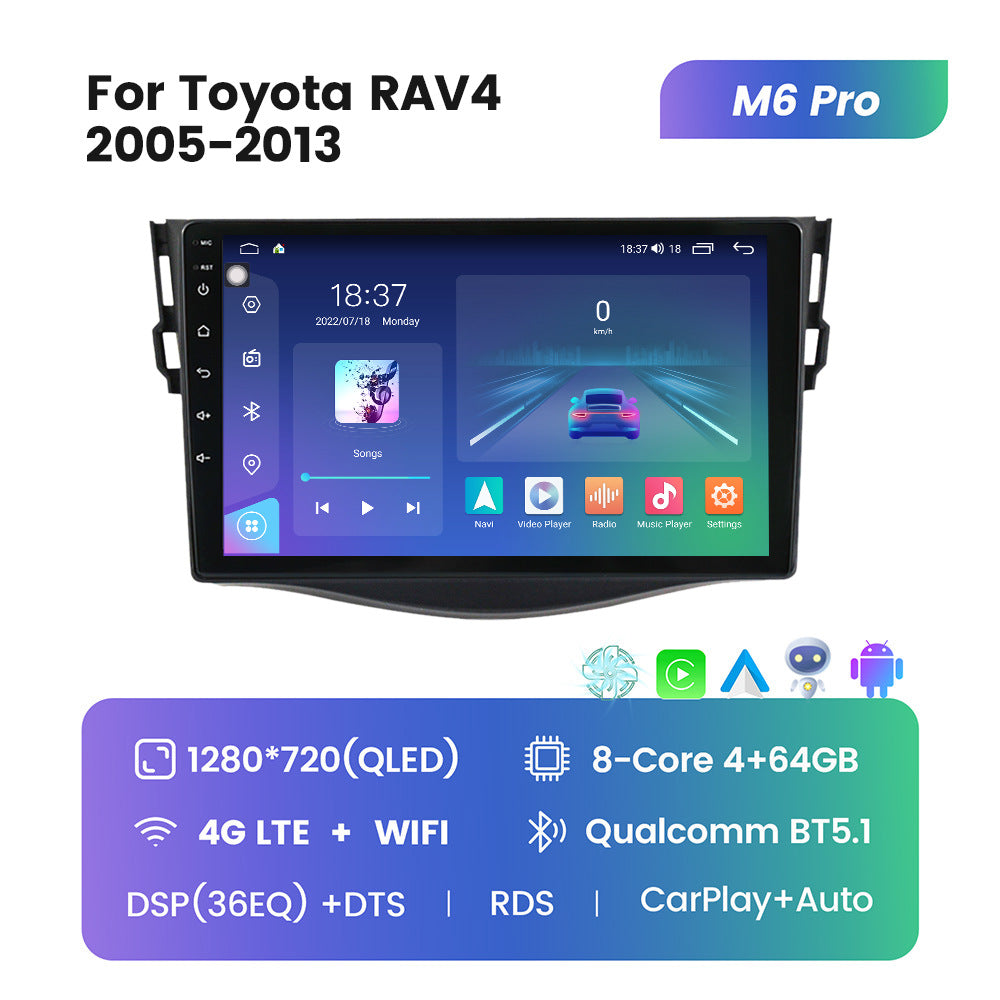 Suitable for Toyota RAV4 05-13 to Android large screen central control car navigation M6pro 8 + 256G