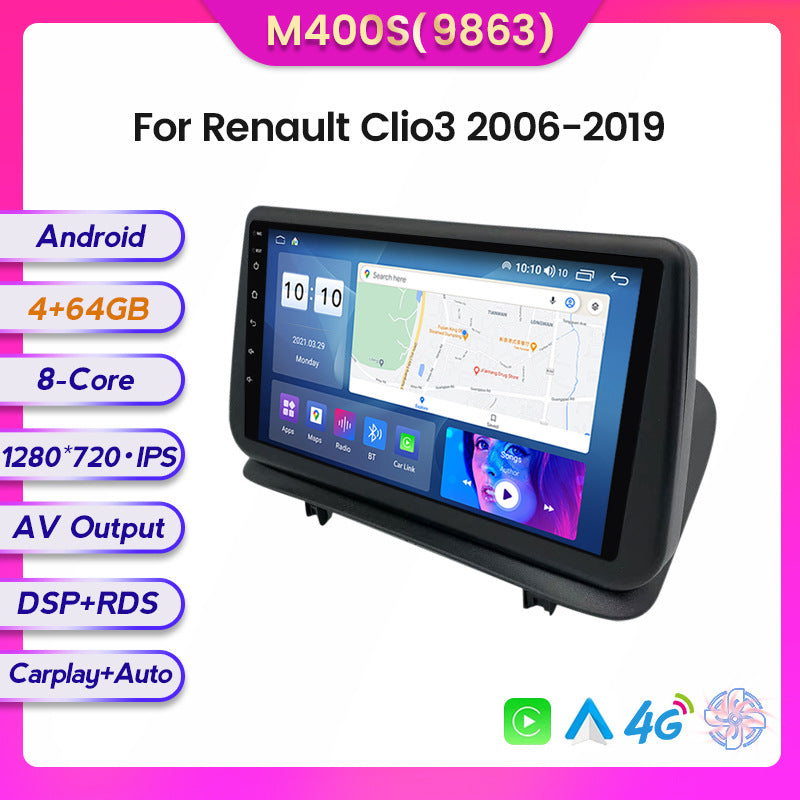 Compatible with the Renault Clio 3 06-19 Android large-screen central control in-car navigation screen 8+128G