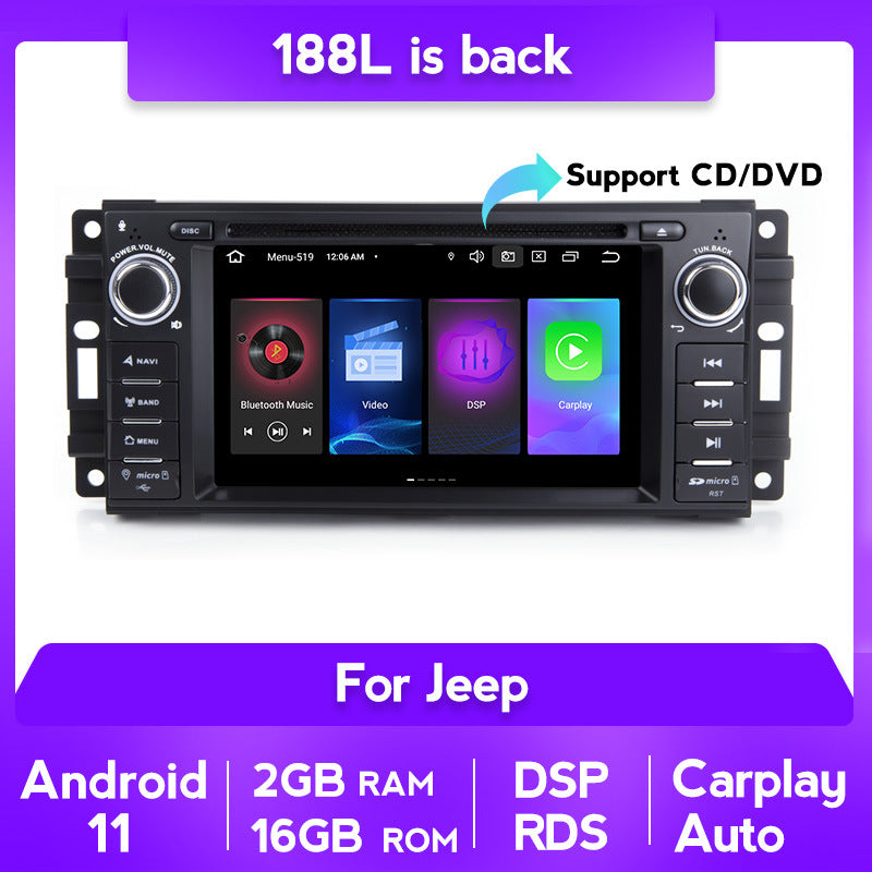 Suitable for Jeep Jeep Wrangler Cherokee original car style car navigation all-in-one machine Android large screen DVD