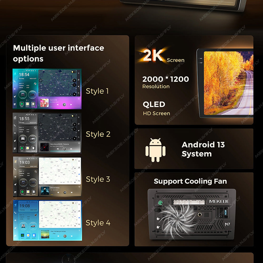 Meikangde factory Android central control large screen car machine navigation host M7plus Fangyitong 7870 car DVD