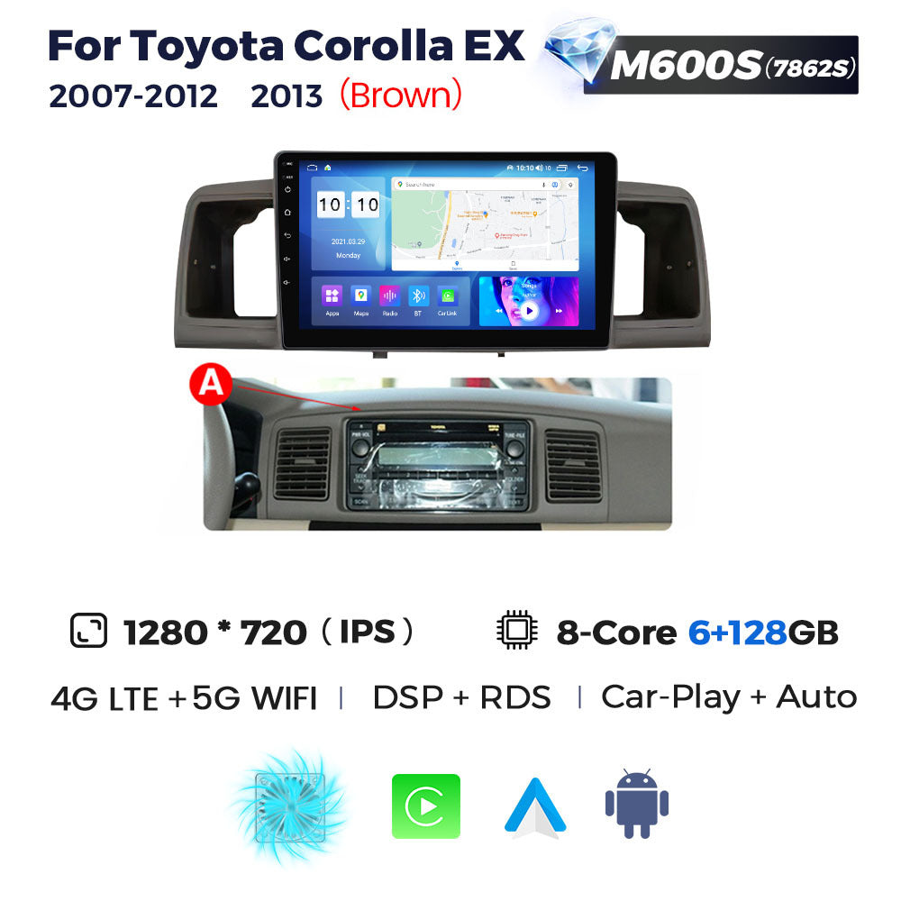 Suitable for toyota corolla ex 2007-2012 toyota corolla car android central control navigator