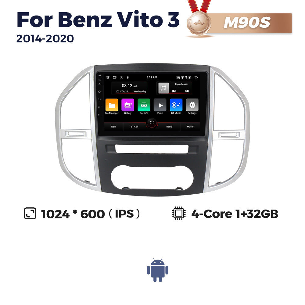 Suitable for 2014-2020 mercedes-benz vito/vito (w447) models: large-screen android navigation system with smart wireless carplay