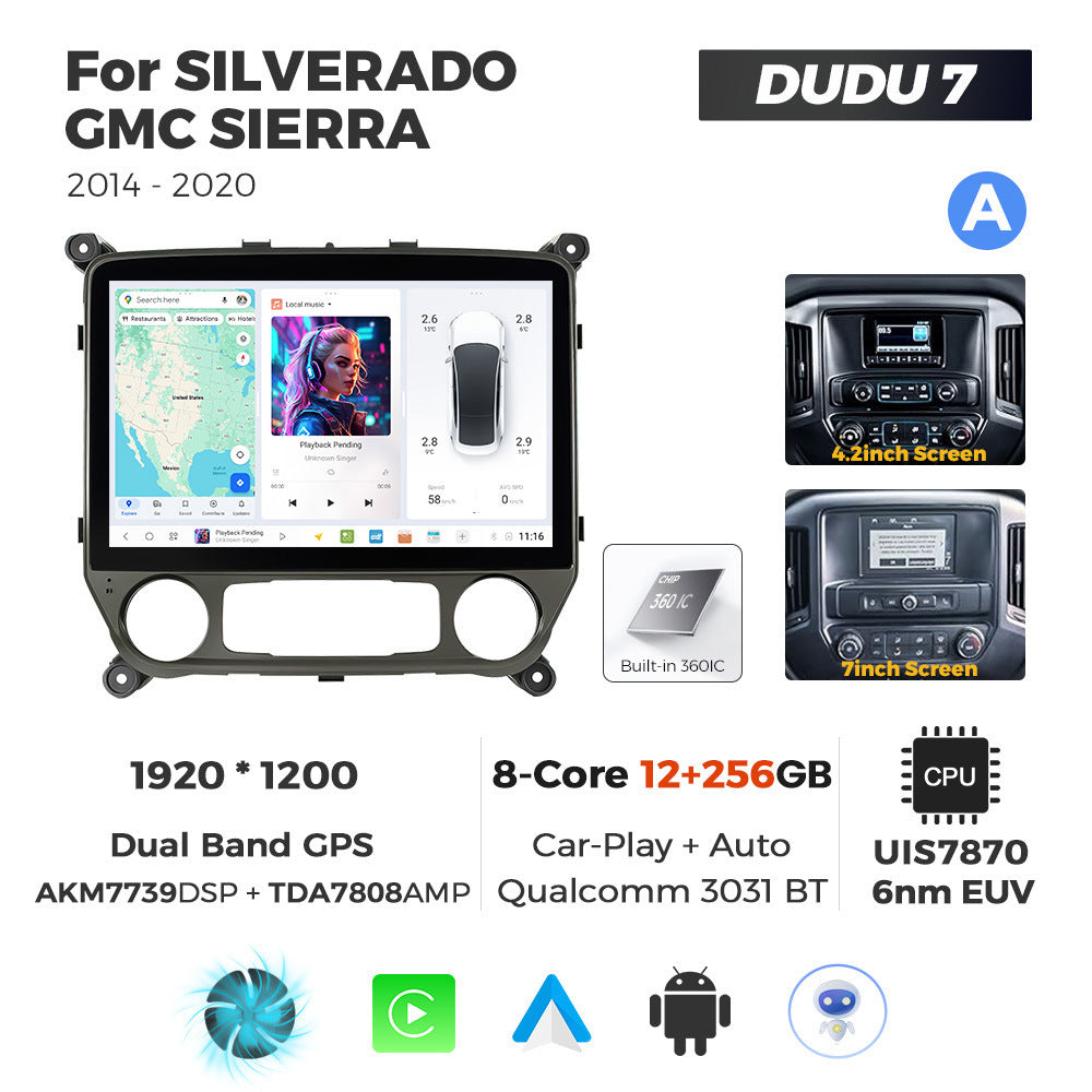 For chevrolet silverado gmc sierra 14-20 12" silverode private model navigation