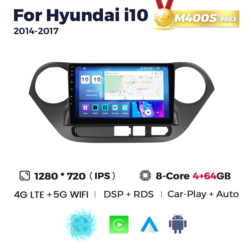 Compatible with Hyundai I10 2014-2017 Android Large Screen Central Control Navigation Radio 8+256G