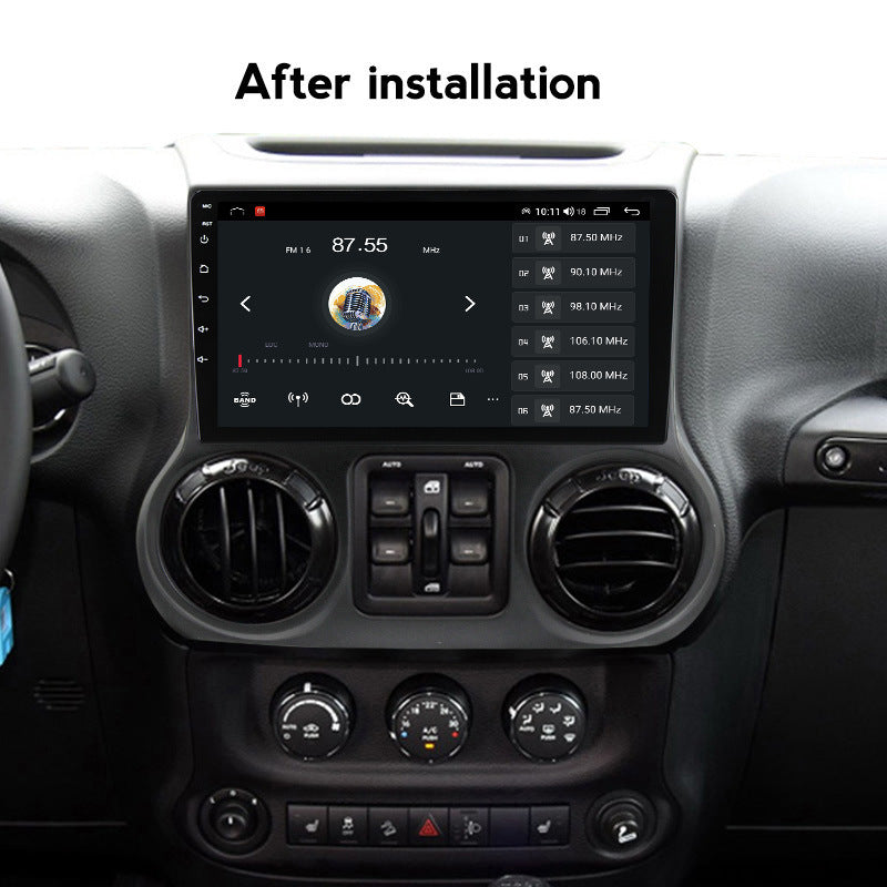 Compatible with the modified Android large screen central navigation screen for Jeep Wrangler models 11-16