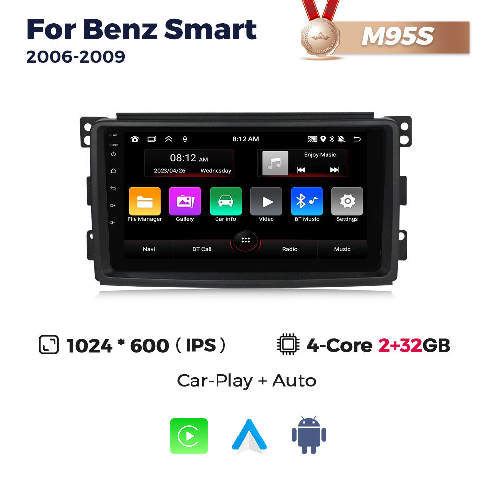 Applicable to Mercedes-Benz Smart 06-09 Android large screen central control car navigation radio screen 8 + 256G