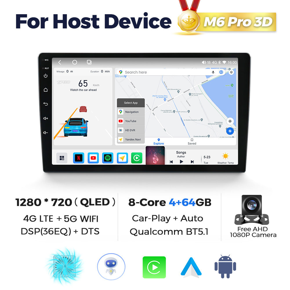 Suitable for m6plus-3d 2k hd car android navigation head unit with screen, compatible with fangyitong 7862s