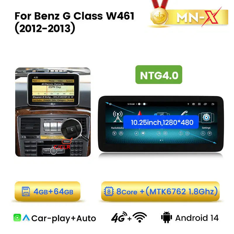 Suitable for Mercedes-Benz G-Class 461/463 G500 G63 Android large screen central control navigation car radio Carplay