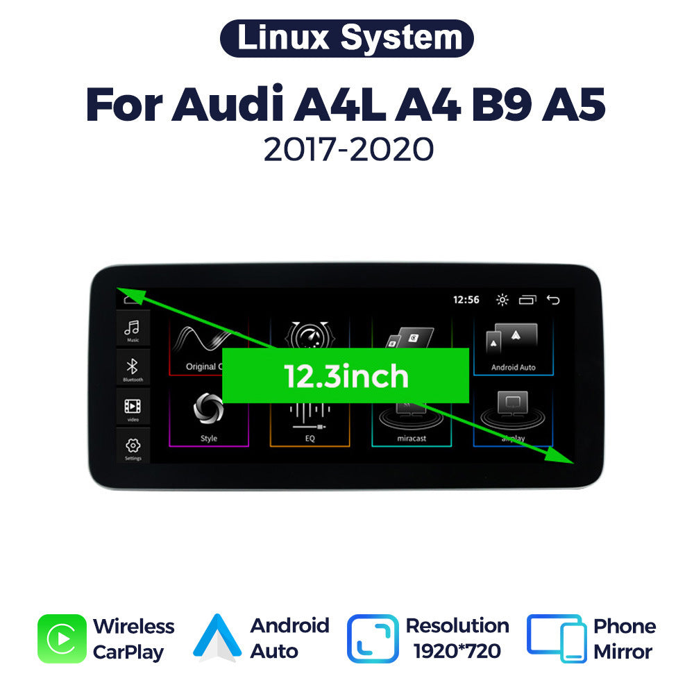 Suitable for audi a4l a4 b9 a5 2017-2020 audi a5 linuxrestoration large screen carplay