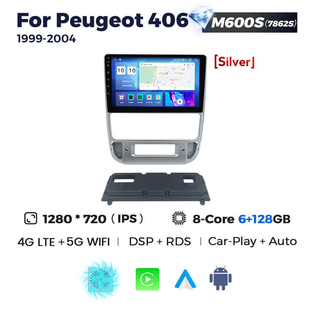 Suitable for peugeot 406, large screen android car navigation, rear view wireless carplay