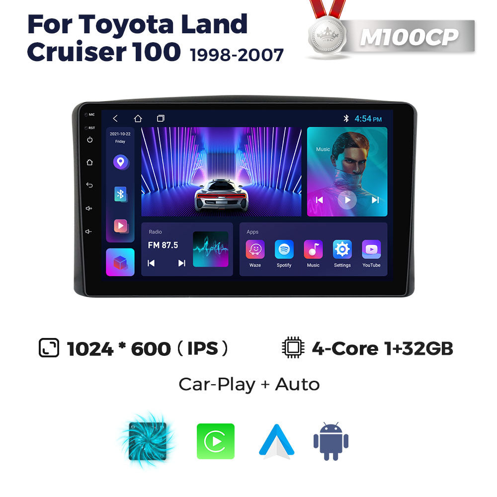 Suitable for Toyota Land Cruiser 100 1998-2007 Android large screen central control navigation Carplay