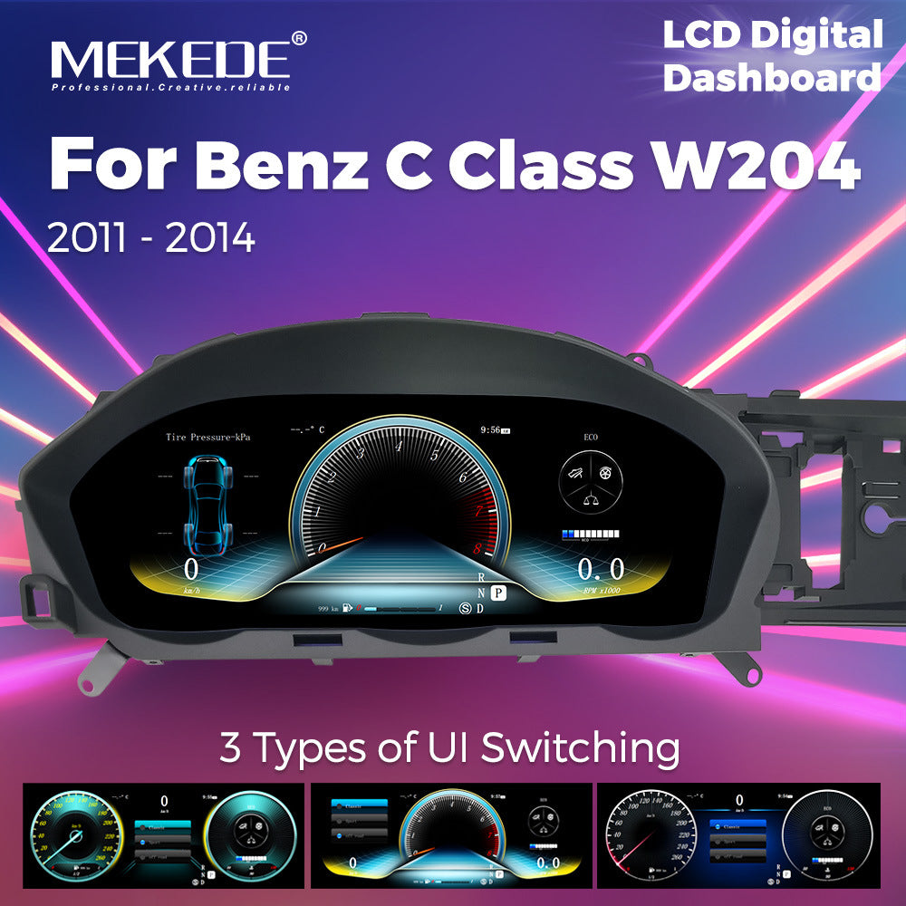 Suitable for benz c-ntg4.5 2011-2014 mercedes-benz c-class upgrade restoration lcd instrument display