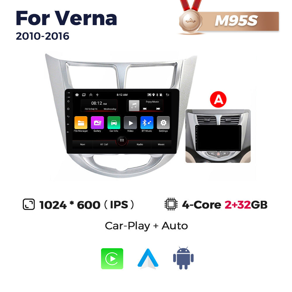 Suitable for hyundai verna android car central control gps navigator wireless carplay